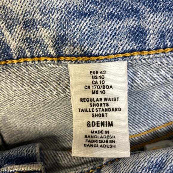 94. &Denim jeans shorts size 10 99%cotton - Picture 6 of 10